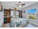 bedroom with built-in shelving and window seat at 4518 Hummingbird Ln, Haines City, FL 33844