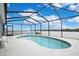 Screened-in pool and patio area at 4518 Hummingbird Ln, Haines City, FL 33844