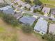 Aerial view showing house location in a residential neighborhood at 4928 Kelso St, Leesburg, FL 34748