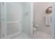 Small half bathroom with a toilet and white finishes at 4928 Kelso St, Leesburg, FL 34748