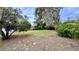 Large backyard with mature trees and landscaping at 819 Edgewater Dr, Eustis, FL 32726