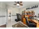 Bright home office with hardwood floors and ample workspace at 1007 Dustin Dr, The Villages, FL 32159
