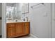 Small bathroom with single sink and vanity at 102 Camino Real Blvd # 102, Howey In The Hills, FL 34737