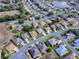 Aerial view of a residential area showing houses, roads, and green spaces at 12327 Se 92Nd Court Rd, Summerfield, FL 34491