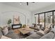 Spacious living room with comfortable seating, stylish decor, and easy access to the outdoor spaces at 15118 Pendio Dr, Bella Collina, FL 34756