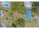Aerial view showing the home's location and lot size at 1660 1St St, Clermont, FL 34711