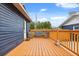 Spacious deck features seating area and wooden railings at 2001 Sanford Ave, Sanford, FL 32771
