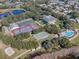 Community overview featuring tennis courts and pool at 25141 Clifford Hl, Leesburg, FL 34748