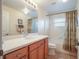 Clean bathroom with tub and shower combination at 27504 Stoney Brook Dr, Leesburg, FL 34748