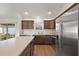 Modern kitchen with stainless steel appliances and an island at 507 Delfin Rd, The Villages, FL 32163