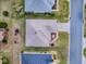 Top-down view of a single-story home with surrounding landscaping at 8633 Se 133Rd Ln, Summerfield, FL 34491