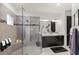 Bathroom boasts double sinks, a large shower, and modern design at 9287 Sw 102Nd Avenue Rd, Ocala, FL 34481