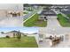 Composite image of a house showcasing the kitchen, front yard, back yard and overall curb appeal at 9334 Sw 57Th Ave, Ocala, FL 34476