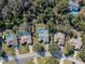 Bird's-eye view of houses with private pools at 10108 Silver Bluff Dr, Leesburg, FL 34788