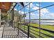 Lake view from a screened balcony at 1535 Sunset Cir, Mount Dora, FL 32757