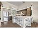 Sleek kitchen featuring stainless steel appliances and a kitchen island at 1535 Sunset Cir, Mount Dora, FL 32757