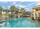 Inviting screened pool area with spa and lounge seating at 17430 Se 115Th Terrace Rd, Summerfield, FL 34491