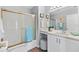 Clean bathroom with updated vanity and shower/tub combo at 1842 Captiva Ct, The Villages, FL 32162