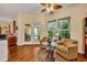 Kitchen nook with French doors leading to a patio at 214 Forest Park Ln, Lady Lake, FL 32159