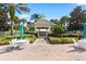 Relaxing gazebo with seating and tables near the pool area at 2298 Caledonian St, Clermont, FL 34711