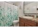 Clean bathroom with shower/tub combo, vanity, and updated fixtures at 2334 Bexley Dr, Tavares, FL 32778