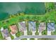 Houses in a community situated around a pond at 2532 Edenville Path, The Villages, FL 32162