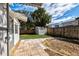 Backyard with patio, storage shed, and fenced area at 4110 Close Ct, Mount Dora, FL 32757