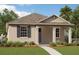 One-story home with neutral siding, a covered entry, and a neatly landscaped lawn at 5121 Blanket Flower St, Apopka, FL 32712