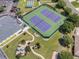 Aerial view of community tennis courts at 5502 Bounty Cir, Tavares, FL 32778