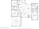 One-story house floor plan, showing 2 bedrooms, 2.5 bathrooms, a kitchen, dining room, and garage at 9320 County Road 125B, Wildwood, FL 34785