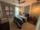 Bedroom with a blue and white color scheme and lacrosse theme at 9918 Fiddley Aly, Orlando, FL 32827