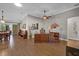 Living room with hardwood floors and a wooden desk at 16967 Se 93Rd Cuthbert Cir, The Villages, FL 32162