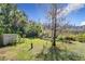 Large backyard with shed and mature trees at 1130 Elysium Blvd, Mount Dora, FL 32757