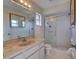 Clean bathroom with shower, vanity sink and toilet at 1199 Cr 542G, Bushnell, FL 33513