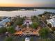 Aerial view of the community square at sunset, near the lake at 1276 Bennett Pl, The Villages, FL 32162