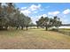 Large backyard with lake access and mature trees at 16029 Worthington N Blvd, Mascotte, FL 34753