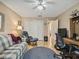 Spacious office with built-in desk and seating area at 2001 Cordero Ct, The Villages, FL 32159