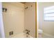 Bathroom with shower/tub combo and toilet at 28228 Tammi Dr, Tavares, FL 32778