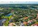 Wide aerial view of upscale neighborhood and lake at 365 N Spaulding Cv, Lake Mary, FL 32746