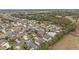 Aerial view of residential neighborhood, showcasing homes and landscape at 392 Arbella Loop, The Villages, FL 32162