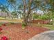 Charming landscaping featuring a mature tree, brickwork, and colorful plants at 39656 Harbor Hills Blvd, Lady Lake, FL 32159