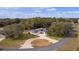 Bird's eye view of the home, yard, and circular driveway at 5055 County Road 125 # B1, Wildwood, FL 34785