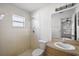 Small bathroom with shower and updated vanity at 5870 Se 158Th Ct, Ocklawaha, FL 32179