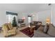 Living room with couches, a Christmas tree, and tiled flooring at 7023 Arcadian Ct, Mount Dora, FL 32757