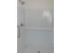 Shower stall with tiled walls and a built-in shelf at 7268 Annison Ter, The Villages, FL 32163