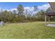 Large backyard with grassy area and wooded backdrop at 1 Malauka Pass Ct, Ocklawaha, FL 32179