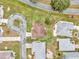 Aerial view shows house location and lot size at 21524 Queen Anne Ct, Leesburg, FL 34748