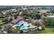 Aerial view of community pool and clubhouse at 26715 Manassas Dr, Leesburg, FL 34748