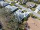 Aerial view of the house and surrounding neighborhood at 26912 Tanner St, Leesburg, FL 34748