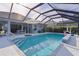 Enclosed pool and patio with home view at 4923 Lawler Loop, The Villages, FL 32163